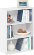 Furinno Pasir 3-Tier Open Shelf Bookcase, Plain White, Modern Storage Solution