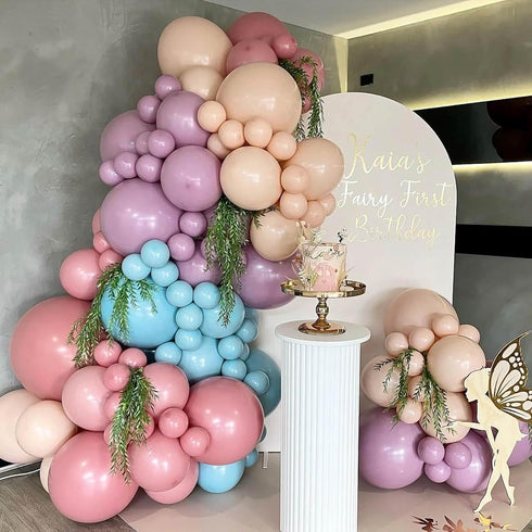 KALOR 12 Inch Beige Balloons, 3.2g/100 Pcs Thick Matte Latex Balloons for Party Decorations
