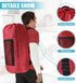 Portable Laundry Bag Backpack, Adjustable Shoulder Straps, Travel Dirty Laundry Bag with Drawstring Closure