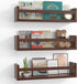 Floating Wall Nursery Book Shelves for Bedrooms Kids 16.5 Inch Walnut Color
