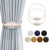 Magnetic Curtain Tiebacks with Larger Magnet, 2 Pack 18in Decorative Holdbacks for Indoor & Outdoor Curtains (Beige)
