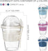 4 Pack 20 oz Set Crystalia On The Go Yogurt Parfait Cups with Lids & Spoons, Reusable Yogurt Containers, Take and Go