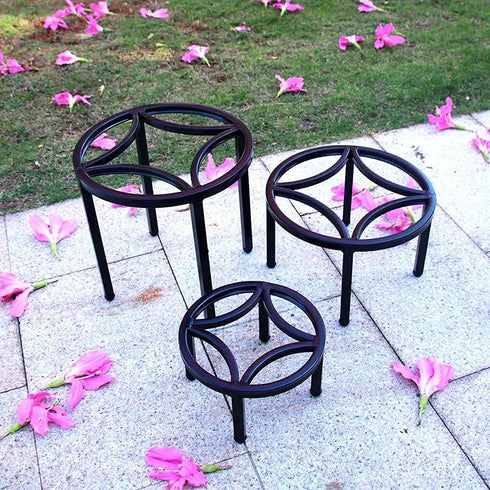 Zhongma Set 3 220 LBS of Fully Assembled Metal Plant Stand for Heavy Potted Plant for Home Indoor and Outdoor, Capacity