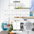 Half Gallon Glass Jars, Large Airtight Containers with Scoop and Labels for Laundry, Kitchen, and Pantry Storage, Set