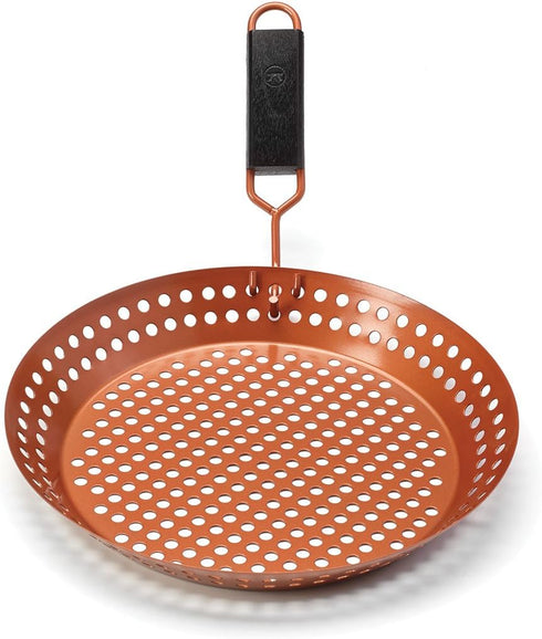 Outset QN77 Grill Skillet - Copper Non-Stick with Removable Soft-Grip Handle