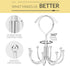 Space Saving Belt Hanger Organizer for Closet, Max 24 Storage Capacity, Rotating Rack for Hanging Belts, Ties, Silver