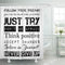 Emvency Inspirational Shower Curtain - Positive Quotes for Kids Boys, Waterproof Polyester Fabric 72 x 72 inches