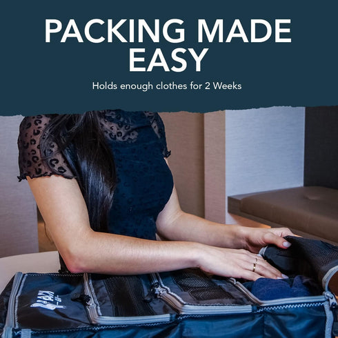 Pack Gear Hanging Carry-On Organizer - Standard Hanging Luggage Organizer Fits Any Carry On - Green, S