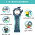 Jar Opener for Weak Hands, 5 in 1 Multi Function Lid Opener for Arthritic Hands, Blue