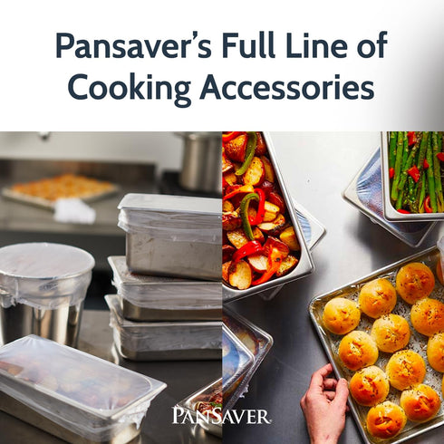 PanSaver Cooking Liners - Disposable Electric Roasting Pan Liners for Instant Cleanup, Foil, 2 Count