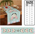 Easter Cotton Linen Table Runner, Bunny Tail Easter Eggs Rabbit Spring Flowers for Dinning Table Decor