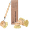 ANTYA Bamboo Dish Brush with Handle - Soft Bristle, Non Toxic Dish Scrubber