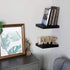 Set 2 8" 10 inch) WELLAND of Floating Shelves Wall Mounted Shelf, for Home Decor with Deep (Black