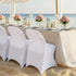 6 PCS White Spandex Folding Chair Covers, Upgraded Universal Fitted Chair Slipcovers Protector for Wedding, Banquet