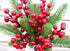 UWIOFF 20 8.3" Pcs Red Berry Stems, Holly Christmas Berries Stems for Christmas Tree Picks Decorations Crafts Holiday