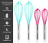 Webake Silicone Whisk Set of 4, 8 Inch and 10 Inch, for Nonstick Cookware