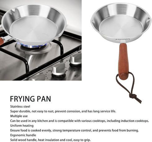 Non Stick Frying Pan, Skillet Omelette Pan for Induction Cooking, Gas or Electric, Non Stick Frying Pan, Egg Frying Pan, Stainless Steel Frying Pan, Gifts (12CM) by Dpofirs