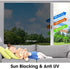 Coavas One Way Window Privacy Film, Heat Blocking Window Tint for Home, Non-Adhesive Anti-UV Covering