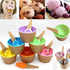 Cartoon Candy Color Ice Cream Bowl with Spoon, Cute Dessert Bowls for Kids, Summer Holiday Party Gifts