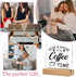 CQM Coffee Bar Decor Acrylic Sign with Wood Stand, Coffee Lover Gifts Coffee Decor Coffee Shop Bedroom Living Room Desk