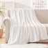 Exclusivo Mezcla Fleece Throw Blanket for Couch - 300GSM Super Soft and Warm, Pure White Cozy Plush Blanket, 50x60