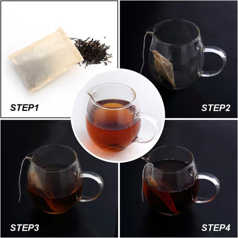 400 Pack Disposable Drawstring Tea Filter Bags - Safe & Natural Unbleached Paper Tea Infuser for Loose Leaf Tea