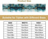 PHTAYOT 13x90in Teal White Gold Marble Table Runner, Teal White and Gold Abstract Texture Marble Pattern Print for Home