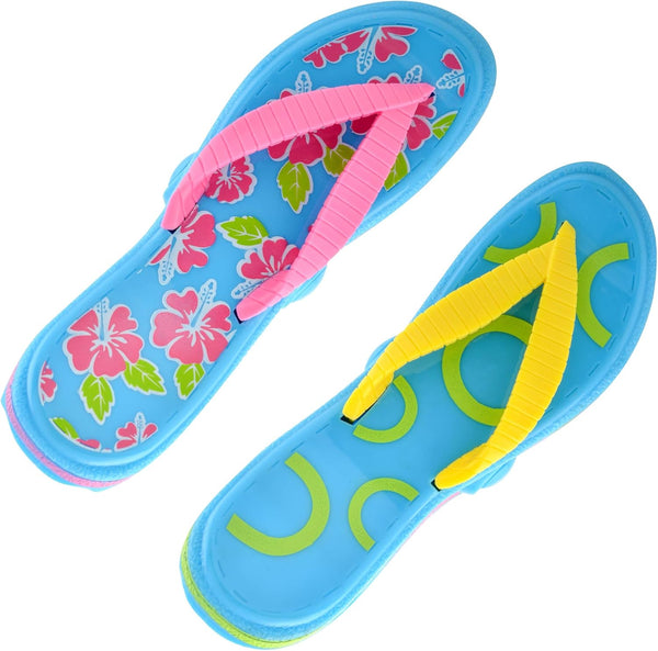 O2COOL Bocaclips - Beach Towel Clips for Chairs, 2 Count (Flip Flop Design)
