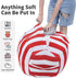 24" Miaowater Stuffed Animal Storage Bean Bag Chair Cover, Cotton Canvas Beanbag with Zipper for Organizing Kid's