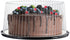 9" Plastic Disposable Cake Containers with Dome Lids and Cake Boards - 3 Round Carriers for Transport