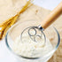 2-Pack Danish Dough Whisk, Dough Whisk/Bread Whisk Sourdough Bread Baking Supplies for Cake Bread Pizza Pastry Biscuits, Wooden Hand Stainless Steel Ring Sourdough Baking Dough Mixer by Crpzszshtp