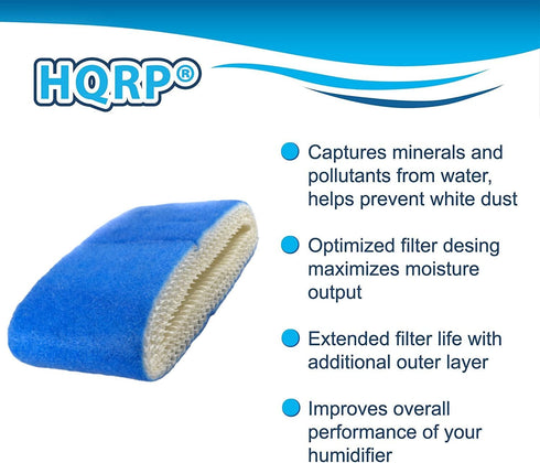 HQRP Wick Filter A: Compatible with Honeywell HAC-504 Series Humidifiers, Blue Layer