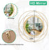 Gold Circular Art Mirrors for Wall, Classic Metal Iron Frame Decor for Living Room, Bedroom, Bathroom
