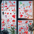 Valentine's Day Window Clings Decorations, 9 Sheets Window Stickers for Home, Office, Love Heart Decals