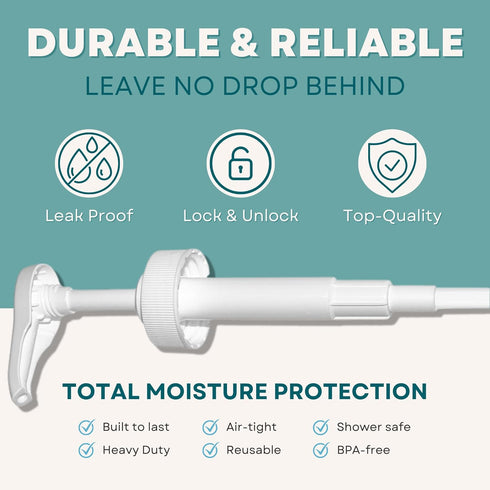 Gallon Pump Dispenser for Plastic or Glass Bottles, Heavy-Duty Leak Proof for Household and Commercial Use (Pack of 2)