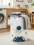 ONOEV 19.7inch(H) 15.7inch(D) Round Fabric Storage Bin,Decorative Basket,Organizer Basket with Handles,for Clothes