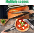 Pizza Turning Peel, 6 Inch Round Aluminum Perforated Pizza Peel Turner with Metal Handle for Homemade Pizza Oven
