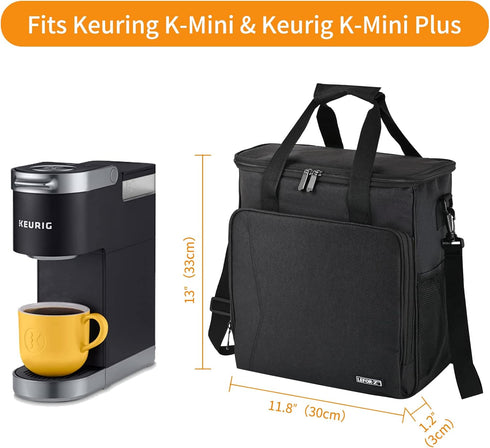 Travel Coffee Maker Carrying Bag for Keurig K-Mini or K-Mini Plus, Portable Storage with Shoulder Strap