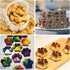 3 Pcs Silicone Molds, Puppy Dog Paw & Bone Shaped 2 in 1, 8-Cavity Baking Pans, Reusable Ice Candy Trays (Pink, Blue,