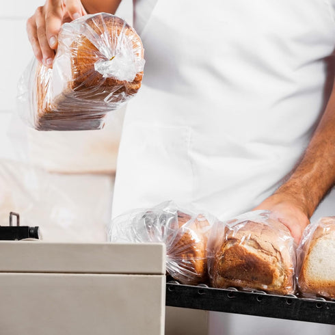 70 Pack 100 Pack 8" 4" 18" vivinin Bread Bags & Ties, x x Clear Bread Bags for Homemade Bread, Reusable Plastic Bread