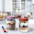 16 oz 6 Pack Artcochan Overnight Oats Containers with Lids Glass Jars Glass Mason Jars with Airtight Lids, Perfect