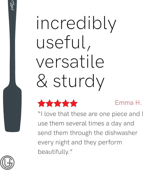 UpGood Silicone Spatula Set, High Heat Resistant Nonstick Kitchen Utensils for Cooking and Baking, 3 Pcs