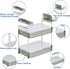 Counter 2 Countertop, Bathroom Organizer, Tier Makeup Skincare Storage Tray with Hair Dryer Holder and Toothbrush Rack