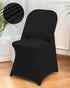1 Pack Black Spandex Stretch Folding Chair Covers for Wedding Party,Universal Fitted Washable Dining Seat Slipcovers