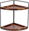 Demigo Bathroom Corner Counter Organizer 13.2x9.9 inch, 2 Tier Acacia Wood Organizer