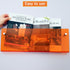 2 Pack Orange Acrylic Magazine Holder, Wall Mount Hanging Bookshelf Literature Storage Rack, Brochure File Display