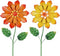 YEAHOME Garden Decor Set of 2 Metal Flowers, 23.6” Decorative Garden Stakes for Outdoor Lawn Decorations