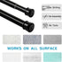 Shower Curtain Rod 42-78 Inch, 1" Diameter Adjustable Tension Rods for Bathroom Windows, No Drilling, Black