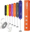 Handheld Milk Frother, Battery Operated Electric Foam Maker and Mixer for Drinks (Blue)