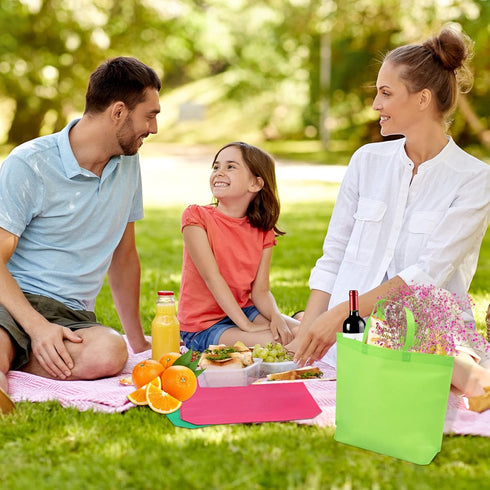 Reusable Gift Bag with Handles, 22 Pcs Large Tote Bags Bulk, 11 Colors for Shopping, Groceries, Birthday Party